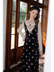 Vintage Polka Dot Faked 2pcs Dress