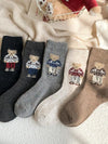 5 Pairs Thick Winter Bear Socks