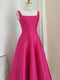 Elegant Solid Color Dress