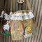 Cute Embroidered Corduroy Cross-Body Shoulder Bag