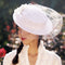 Elegant White Hat With Veil