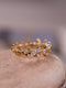 Sparkling CZ Diamond 2pcs Ring