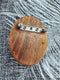 Handmade Wood Frame Lily Of The Valley Brooch