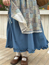 Prairie Style Fake 2pcs Skirt