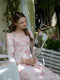 Pink Painting Print Romantic Dress