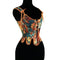 Vintage Painting Boned Lace Up Corset