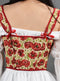 Vintage Red Painting Boned Bustier