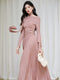 Elegant Solid Color Slim Knit Dress