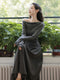 Elegant Cowl Top + Long Skirt