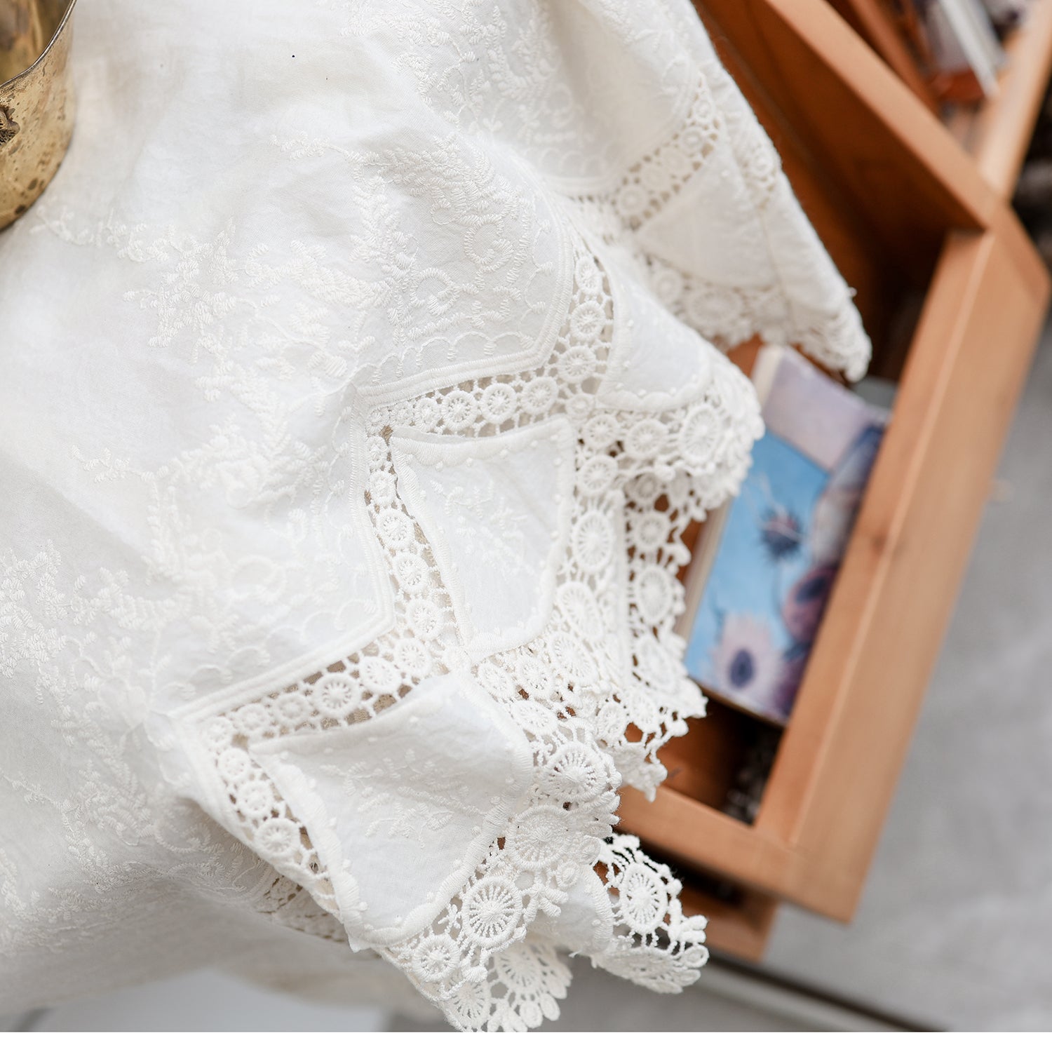 100 Cotton Lace Hem Slip Dress The Cottagecore — free download
