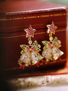 Christmas Colorful CZ Diamond Earrings