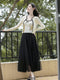 Romantic Lace Trim Knit Cardigan + Vest + Long Skirt 3pcs Set