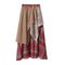 Irregular Layer Plaid Skirt