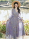 Romantic Lavender Floral Dress