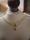 Olivine Bead/ Titanium Necklace