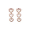 Triple Heart Earrings