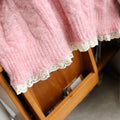 Lace Trim Collar Woolen Sweater