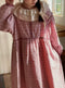 Lace Collar Loose Print Dress