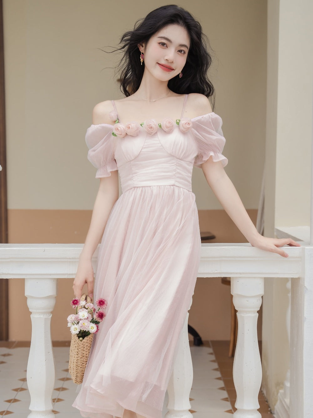 Peachy Pink Tulle Dress main image 0