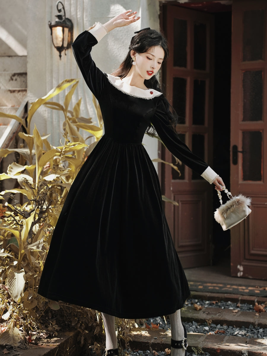 Vintage Black Elegant Dress– The Cottagecore