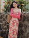 Romantic Vacation Slip Dress + Cardigan 2Pcs Set