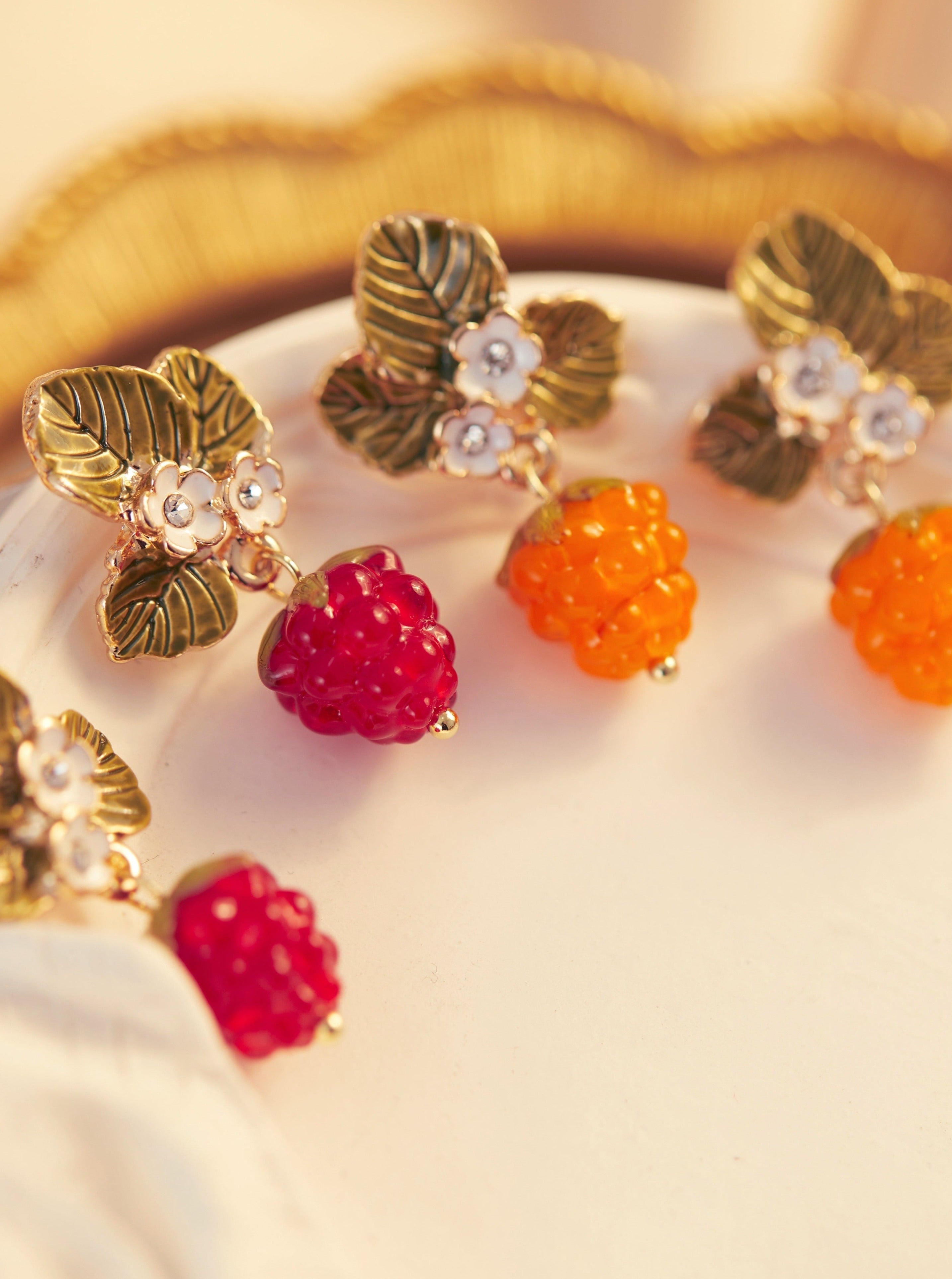 Cottage Core Raspberry Cute Raspberry Earrings– The Cottagecore
