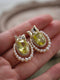 Large Oval CZ Diamond Earrings