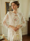 Lace Embroidered Vintage Dress (Bottom Slip Dress Included)