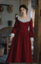 Royalcore Cotton Corduroy Red Dress