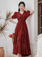 Fairy Red V-Neck Dress