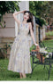 Romantic Dress + Chiffon Cardigan