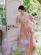 Lace Collar Pink Vintage Dress