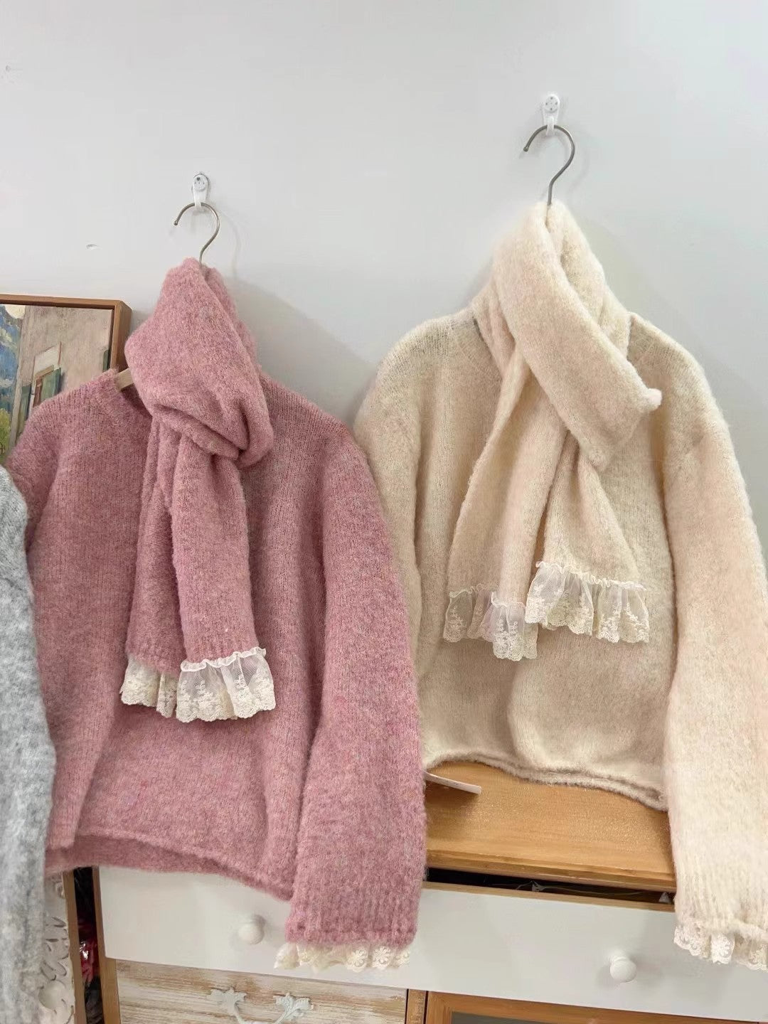 Fluffy Sweater With Scarf– The Cottagecore