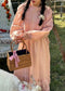 Lace Trim Ramie Dress