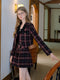 Academia Plaid Jacket + Mini Pleated Skirt 2pcs Set