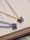 Butterfly Blue Zircon Necklace