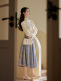 Fashion Top+Vintage Skirt 2pcs Set