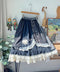 Lace Hem Patchwork Skirt