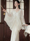 Fairy White Slip Dress + Tassel Hem Cardigan