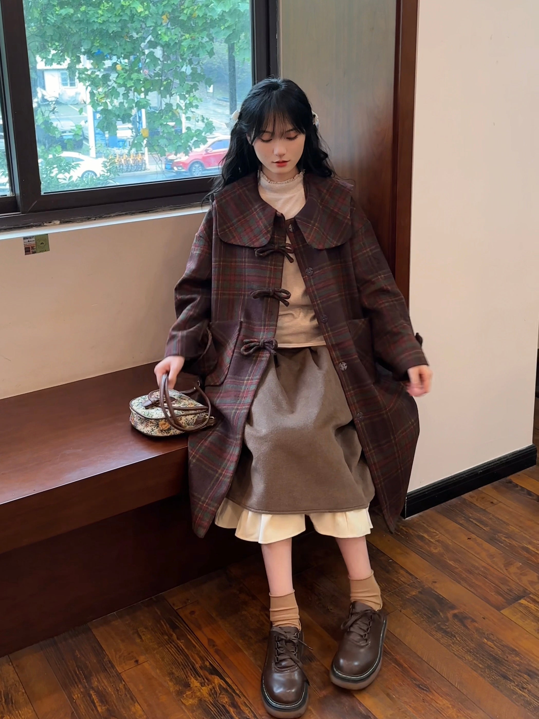 Academia Plaid Quilted Coat– The Cottagecore