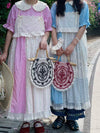 Linen Fake 2pcs Prairie Dress