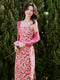 Pink Romantic Cardigan + Dress 2pcs Set