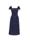 French Wrinkled Waist Jacquard Dress