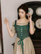 Medieval Lace Up Vest + Off Shoulder Dress