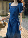 Romantic Shading Denim Dress