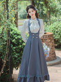 Bow Blouse + Halterneck Style Skirt
