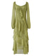 Romantic Green Layered Dress