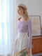 Fairycore Beaded Lavender Knitted Shirt