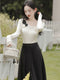 Romantic 3D Flower Top + Long Skirt