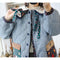 Super Cute Embroidered Collar Quilted Coat